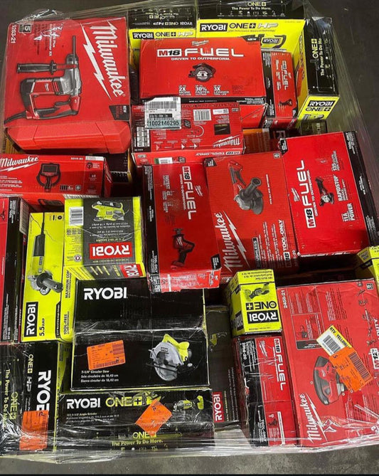 Mixed Working Tools Pallets (DeWalt, Makita, Milwaukee & Ryobi)