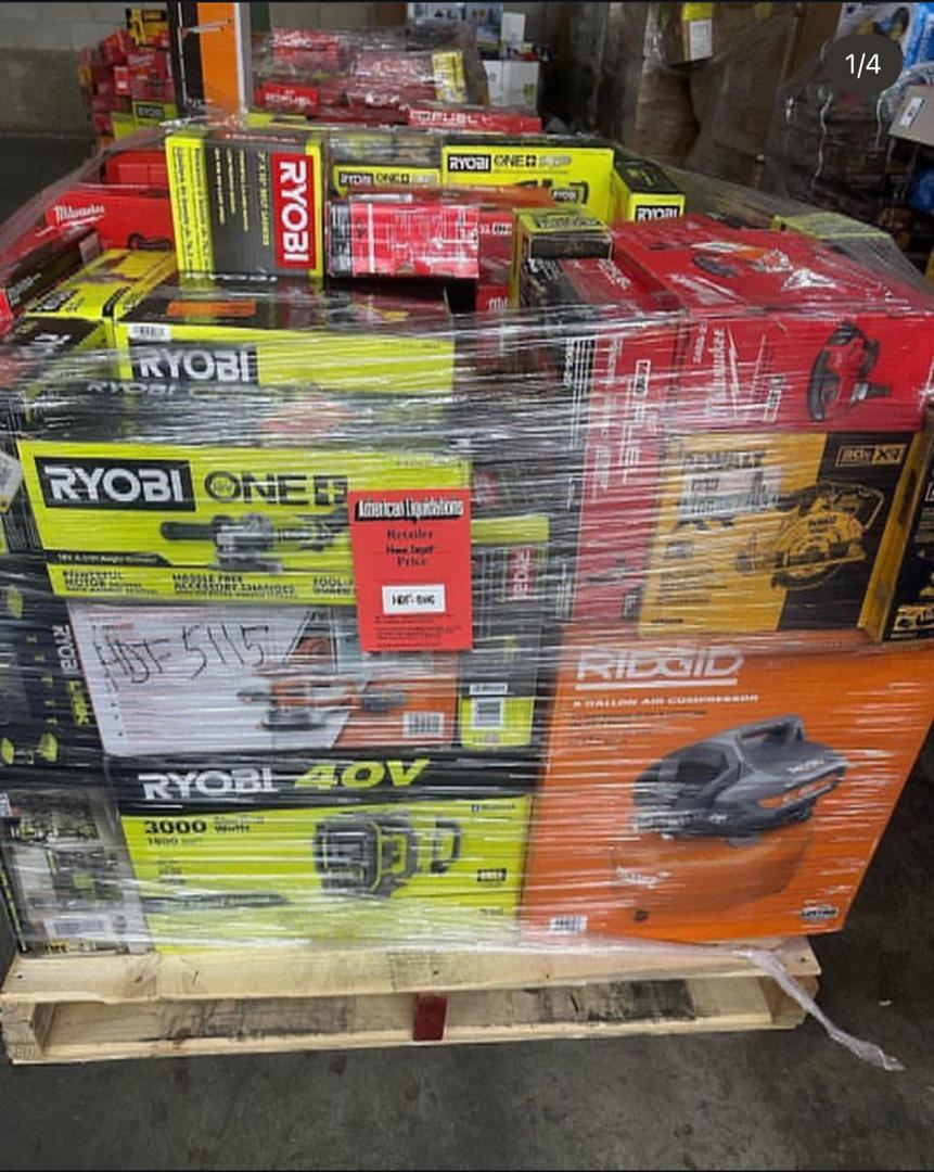 Mixed Working Tools Pallets (DeWalt, Makita, Milwaukee & Ryobi)