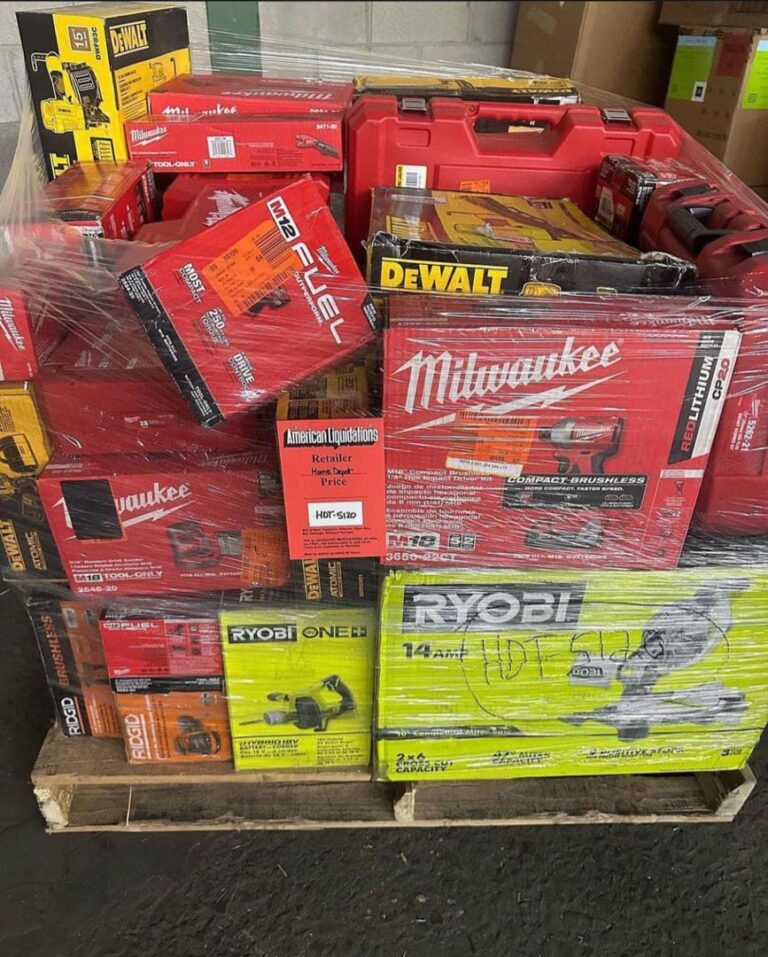 Mixed Working Tools Pallets (DeWalt, Makita, Milwaukee & Ryobi)